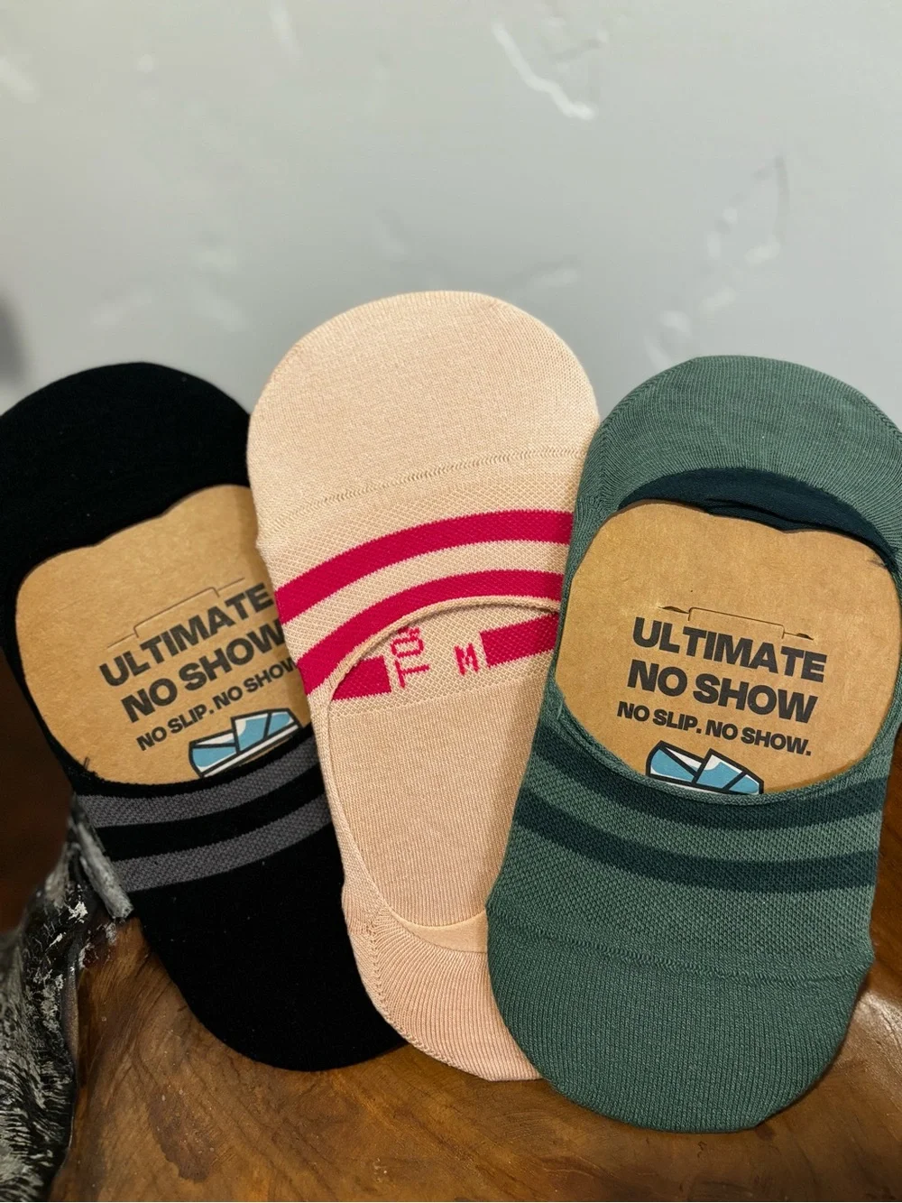 TOMS woman’s No-Show Sock 3-Pack - Black, Green, Peach